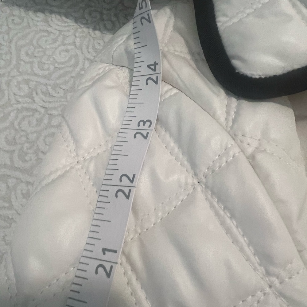 Kate Spade New York Quilted Jacket Women's Large White with Hood Quiet Luxury - Picture 10 of 13